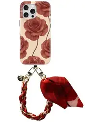 AVY Apple iPhone 16 Pro Max MagSafe Hoesje met Koord 32CM Botanique Roses afbeelding