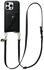 AVY Apple iPhone 16 Pro Max Zwart Leren Hoesje met Wallet & Koord Long Leather