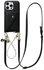 AVY Apple iPhone 16 Pro Max Zwart Leren Hoesje Wallet & Koord Leather and Pearls afbeelding 1