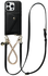 AVY Apple iPhone 16 Pro Max Zwart Leren Hoesje Wallet & Koord Leather and Gold