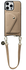 AVY Apple iPhone 16 Pro Max Beige Leren Hoesje met Wallet & Koord Short Leather