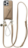 AVY Apple iPhone 16 Pro Max Beige Leren Hoesje Wallet & Koord Leather and Pearls