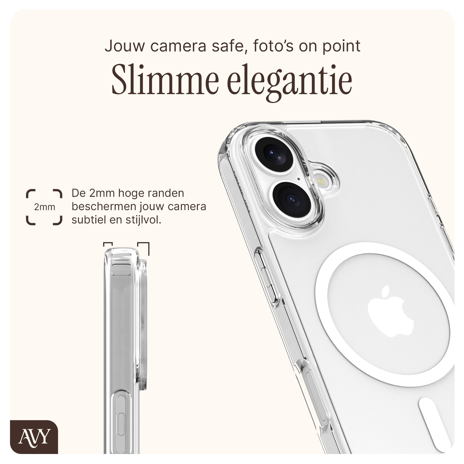 AVY Apple iPhone 17 Hoesje met Koord & MagSafe Set Pearl & Rope Purple afbeelding 5