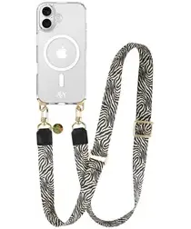 AVY Apple iPhone 17 Hoesje met Koord & MagSafe 130CM Serengeti Zebra afbeelding