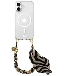 AVY Apple iPhone 17 Hoesje met Koord & MagSafe 32CM Serengeti Zebra afbeelding