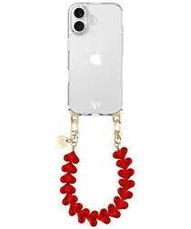 AVY Apple iPhone 17 Hoesje Met Koord 30CM Cupid Clear Red afbeelding