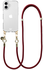 AVY Apple iPhone 17 Hoesje Met Koord 130CM Tressé Red