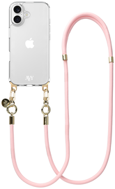 AVY Apple iPhone 17 Hoesje Met Koord 130CM Tressé Pink