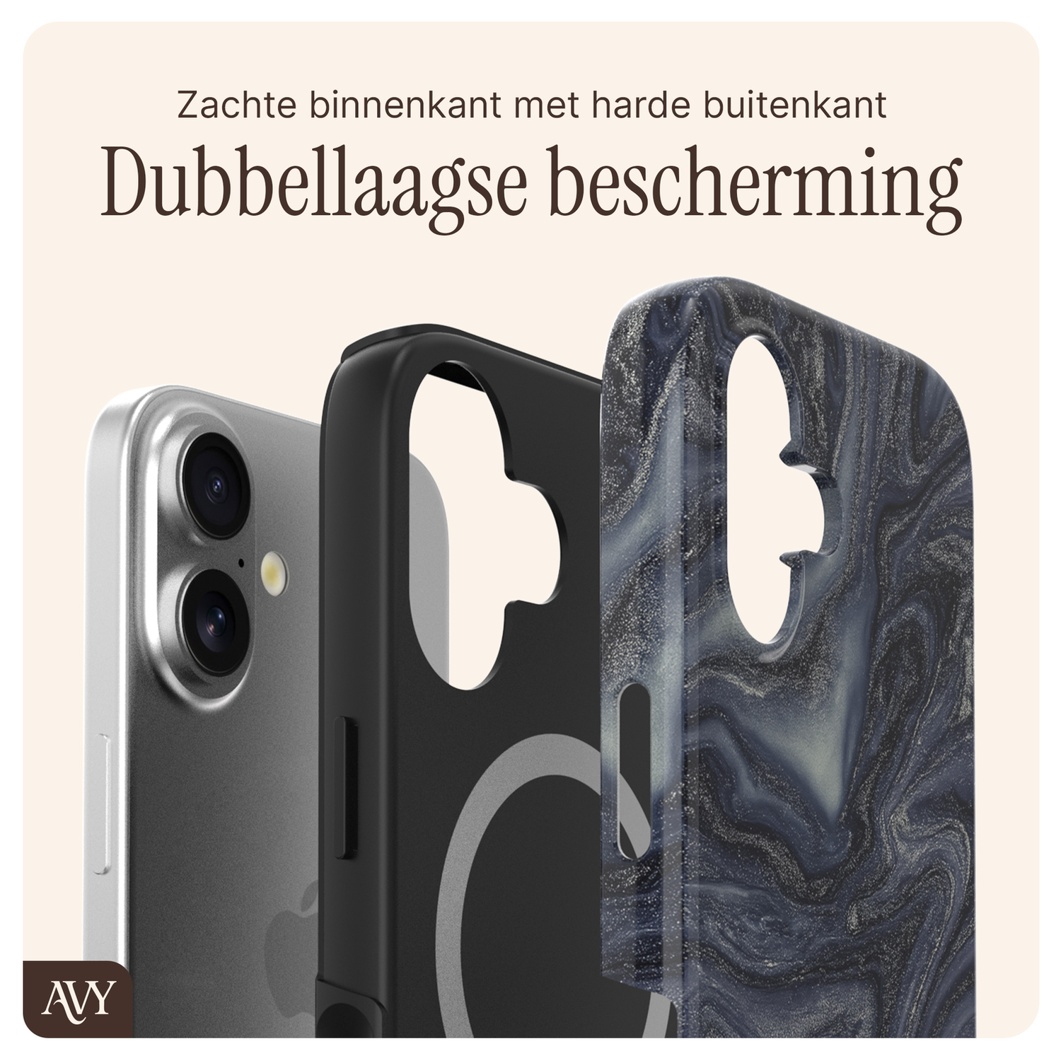 AVY Apple iPhone 17 MagSafe Hoesje met Koord 32CM Obscura Blue afbeelding 8