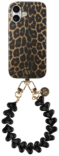 AVY Apple iPhone 17 MagSafe Hoesje met Koord 30CM Panther Hearts afbeelding 1