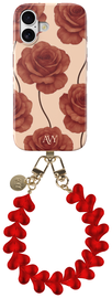 AVY Apple iPhone 17 MagSafe Hoesje met Koord 30CM Hearts & Roses