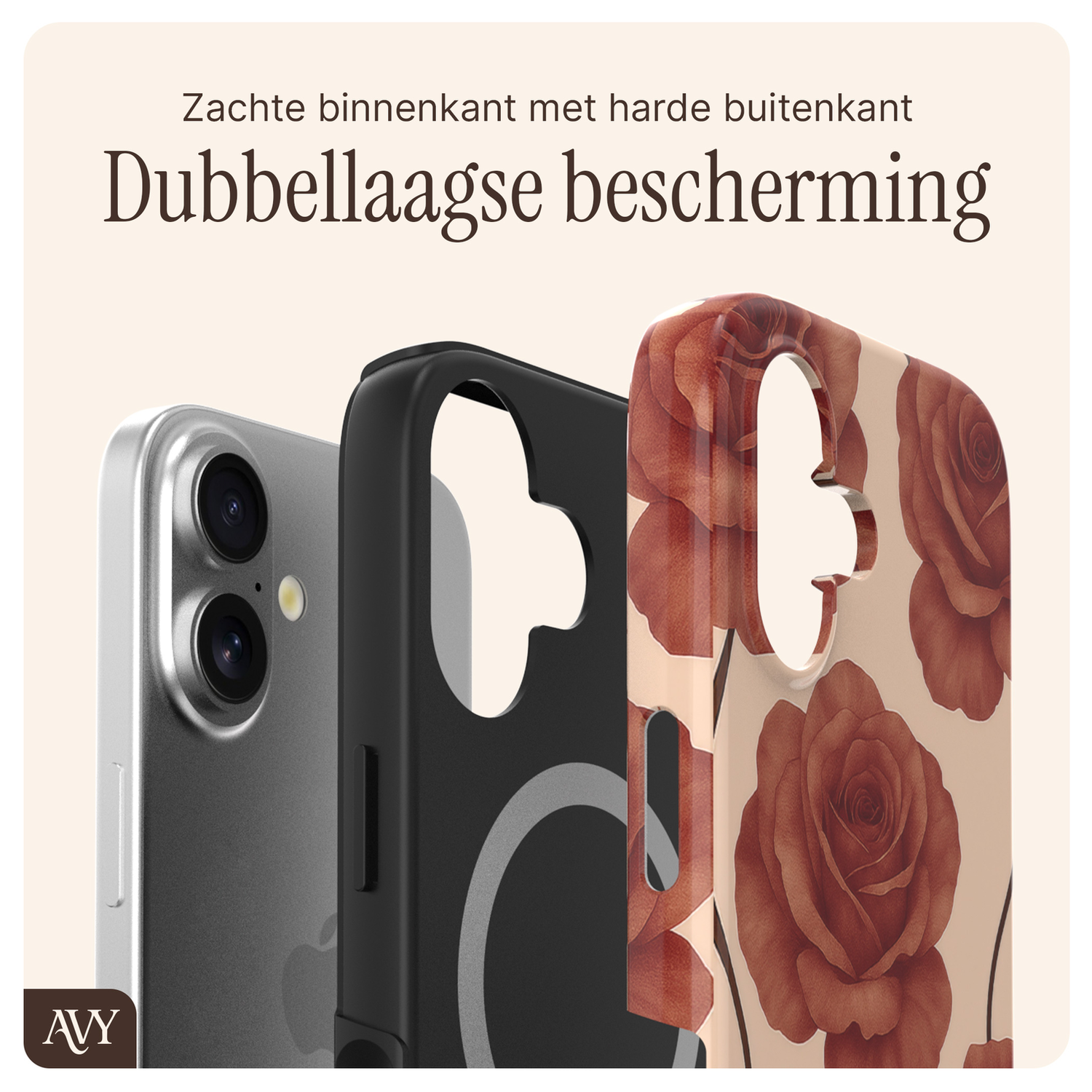 AVY Apple iPhone 17 MagSafe Hoesje met Koord 32CM Botanique Roses afbeelding 8