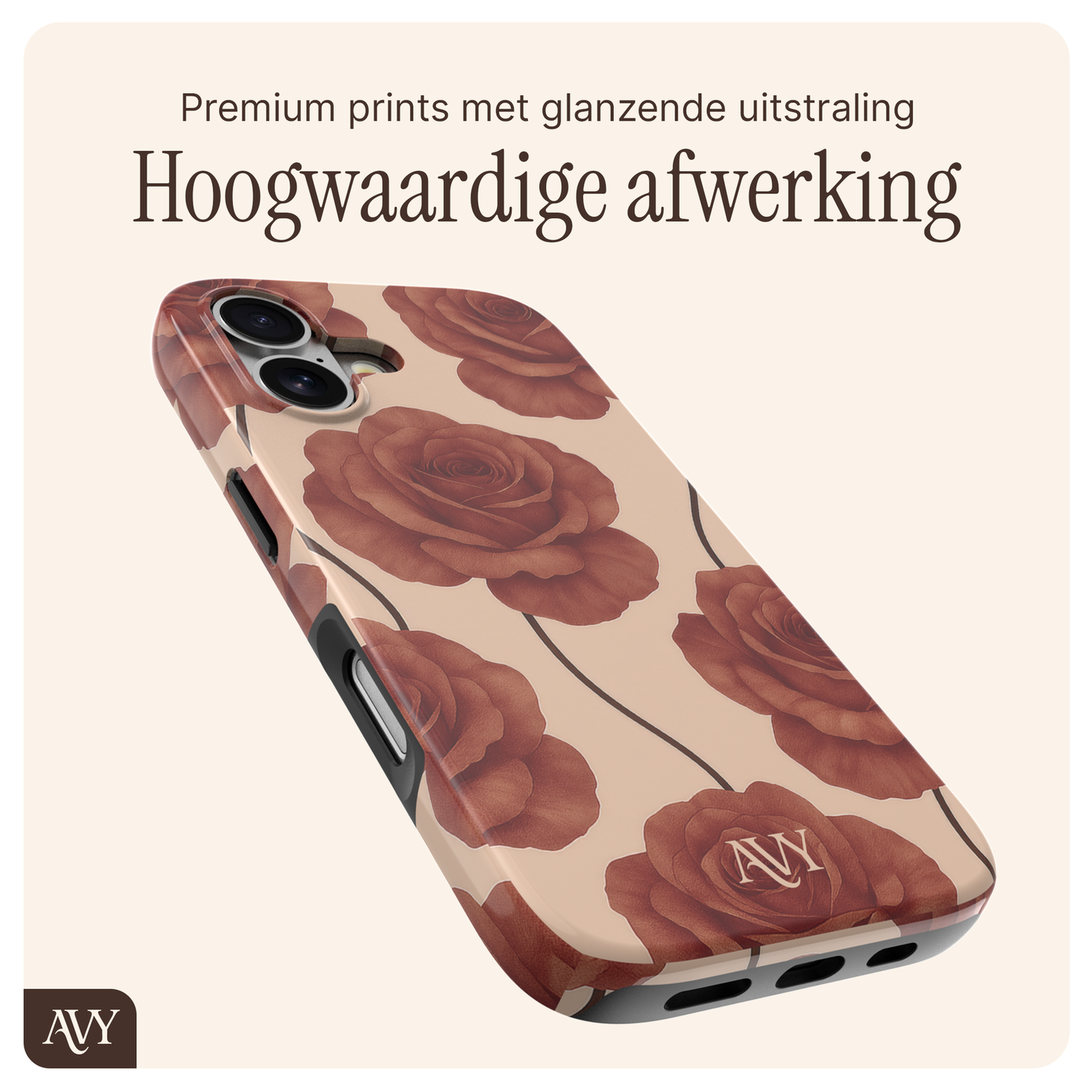 AVY Apple iPhone 17 MagSafe Hoesje met Koord 32CM Botanique Roses afbeelding 6