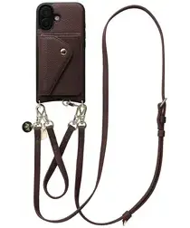 AVY Apple iPhone 17 Bruin Leren Hoesje met Wallet & Koord Leather Set afbeelding
