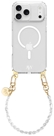 AVY Apple iPhone 17 Pro Hoesje met Koord & MagSafe 30CM Perla Chic