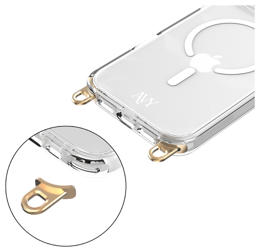AVY Apple iPhone 17 Pro Hoesje met Koord & MagSafe 30CM Cupid Clear Pink afbeelding 13