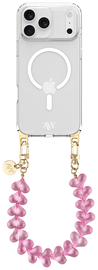 AVY Apple iPhone 17 Pro Hoesje met Koord & MagSafe 30CM Cupid Clear Pink
