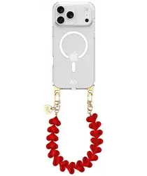 AVY Apple iPhone 17 Pro Hoesje met Koord & MagSafe 30CM Cupid Clear Red afbeelding