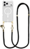 AVY Apple iPhone 17 Pro Hoesje met Koord & MagSafe 130CM Tressé Black