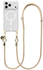 AVY Apple iPhone 17 Pro Hoesje met Koord & MagSafe 130CM Tressé Beige