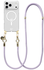 AVY Apple iPhone 17 Pro Hoesje met Koord & MagSafe 130CM Tressé Purple afbeelding 1