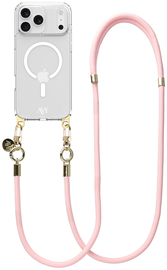 AVY Apple iPhone 17 Pro Hoesje met Koord & MagSafe 130CM Tressé Pink
