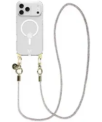 AVY Apple iPhone 17 Pro Hoesje met Koord & MagSafe 120CM Silver Spark Long afbeelding