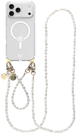 AVY Apple iPhone 17 Pro Hoesje met Koord & MagSafe Set Perla Chic