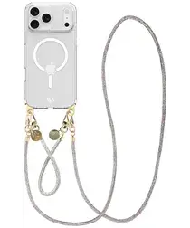 AVY Apple iPhone 17 Pro Hoesje met Koord & MagSafe Set Silver Spark afbeelding