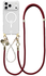 AVY Apple iPhone 17 Pro Hoesje met Koord & MagSafe Set Pearl & Rope Burgundy