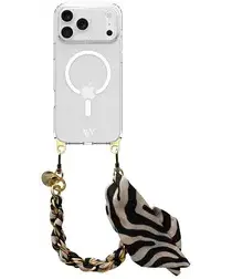 AVY Apple iPhone 17 Pro Hoesje met Koord & MagSafe 32CM Serengeti Zebra afbeelding