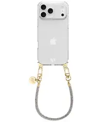 AVY Apple iPhone 17 Pro Hoesje Met Koord 30CM Silver Spark afbeelding
