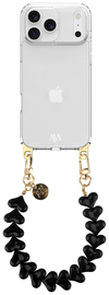 AVY Apple iPhone 17 Pro Hoesje Met Koord 30CM Cupid Black