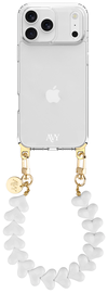 AVY Apple iPhone 17 Pro Hoesje Met Koord 30CM Cupid White