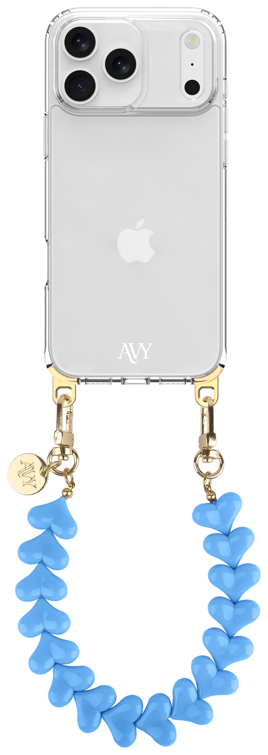 AVY Apple iPhone 17 Pro Hoesje Met Koord 30CM Cupid Blue afbeelding 1