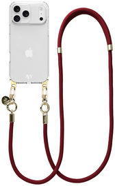 AVY Apple iPhone 17 Pro Hoesje Met Koord 130CM Tressé Red
