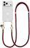AVY Apple iPhone 17 Pro Hoesje Met Koord 130CM Tressé Red