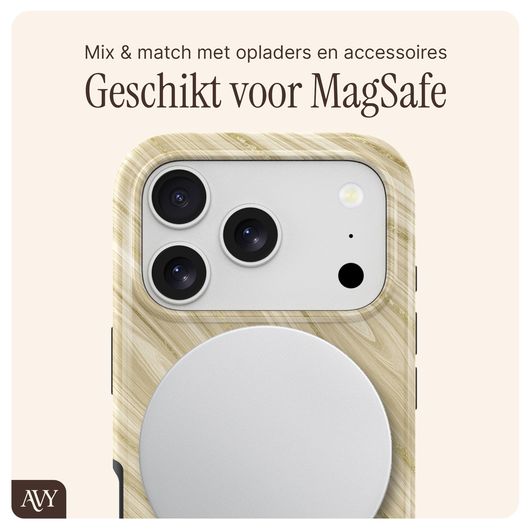 AVY Apple iPhone 17 Pro MagSafe Hoesje met Koord 32CM Aurum Gold afbeelding 8