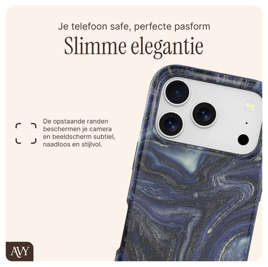 AVY Apple iPhone 17 Pro MagSafe Hoesje met Koord 30CM Marmer Hearts afbeelding 13