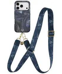 AVY Apple iPhone 17 Pro MagSafe Hoesje met Koord 130CM Obscura Blue afbeelding