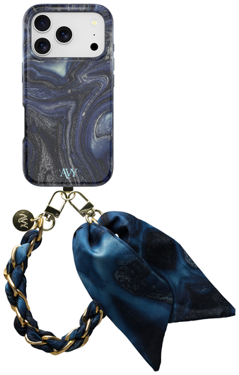 AVY Apple iPhone 17 Pro MagSafe Hoesje met Koord 32CM Obscura Blue afbeelding 1