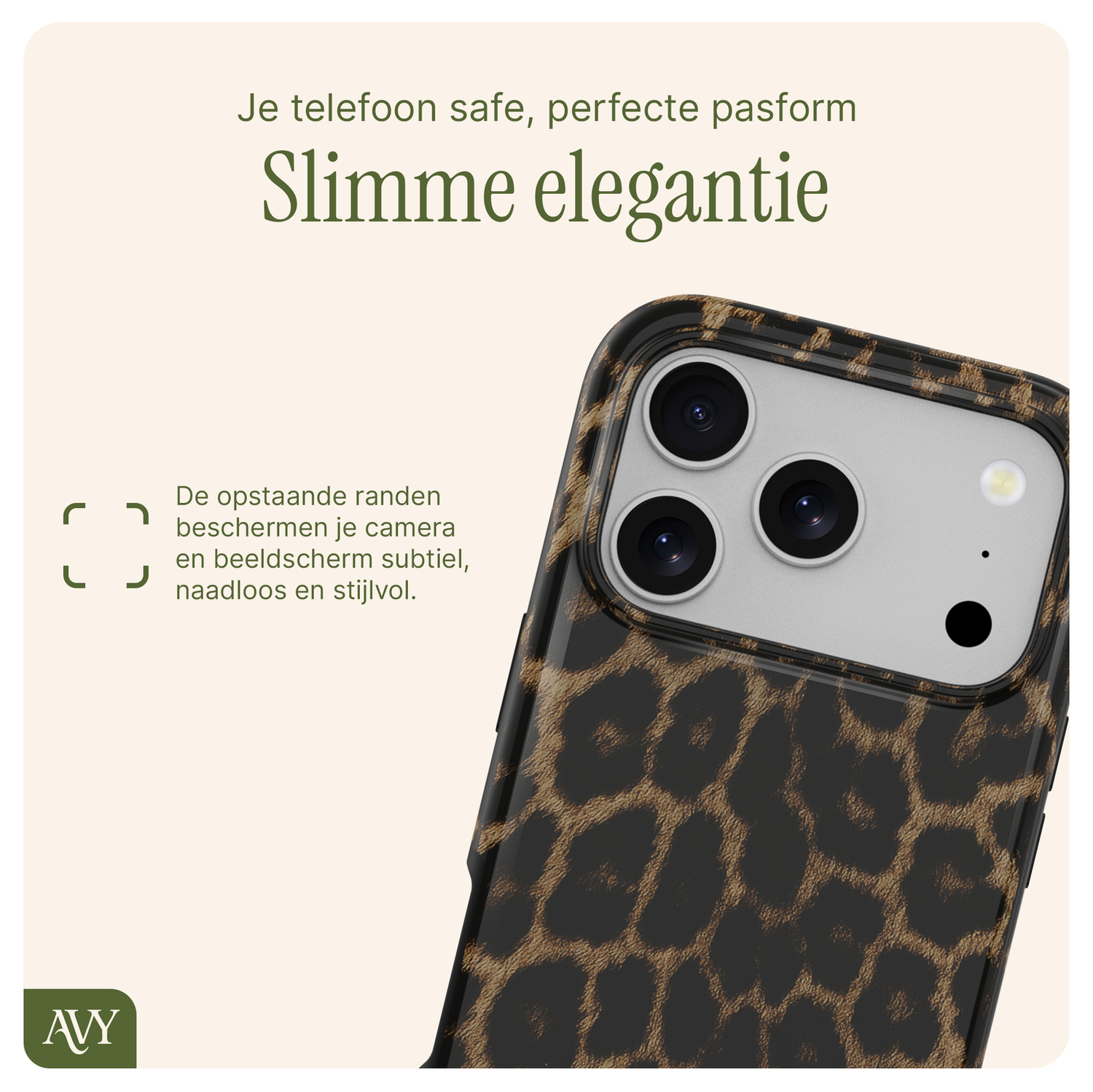 AVY Apple iPhone 17 Pro MagSafe Hoesje met Koord 30CM Panther Hearts afbeelding 11