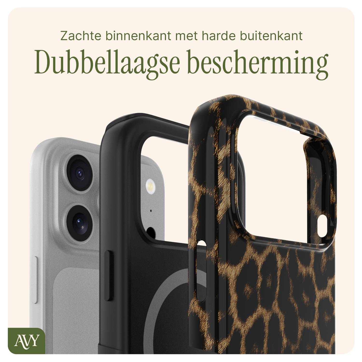 AVY Apple iPhone 17 Pro MagSafe Hoesje met Koord 30CM Panther Hearts afbeelding 7