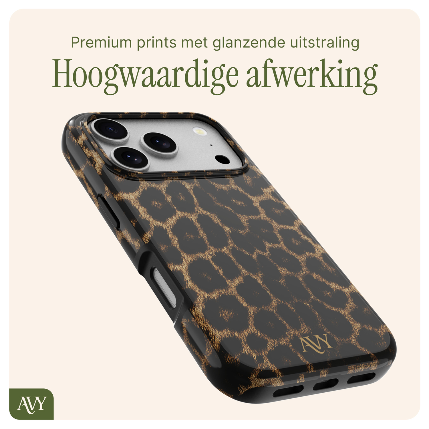 AVY Apple iPhone 17 Pro MagSafe Hoesje met Koord 30CM Panther Hearts afbeelding 9