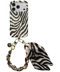 AVY Apple iPhone 17 Pro MagSafe Hoesje met Koord 32CM Serengeti Zebra afbeelding