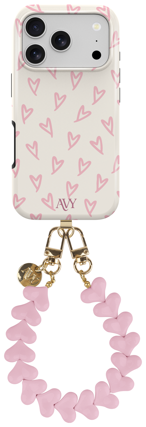 AVY Apple iPhone 17 Pro MagSafe Hoesje met Koord 30CM Cupid Hearts afbeelding 1