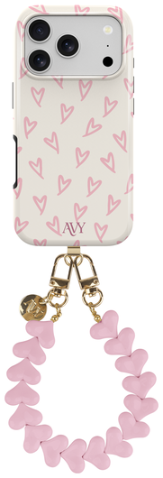 AVY Apple iPhone 17 Pro MagSafe Hoesje met Koord 30CM Cupid Hearts afbeelding 1