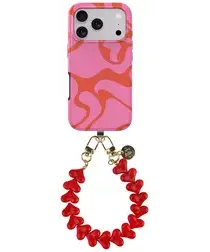 AVY Apple iPhone 17 Pro MagSafe Hoesje met Koord 30CM Rose Hearts afbeelding