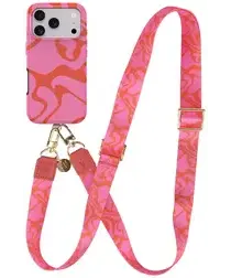 AVY Apple iPhone 17 Pro MagSafe Hoesje met Koord 130CM Rosé Twist afbeelding