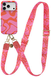 AVY Apple iPhone 17 Pro MagSafe Hoesje met Koord 130CM Rosé Twist afbeelding